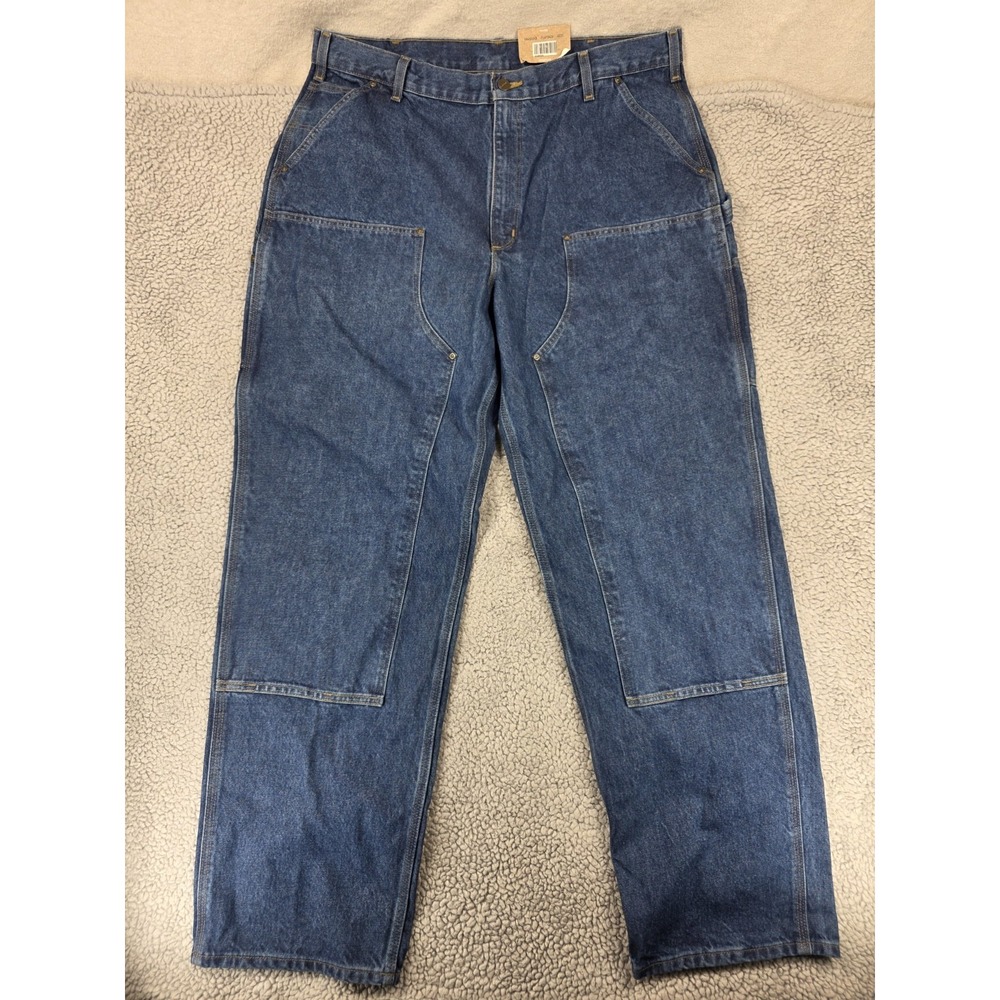 Carhartt Loose Orig. Fit Double-Front Washed Logger Dungaree Jeans B73-DST 40x34